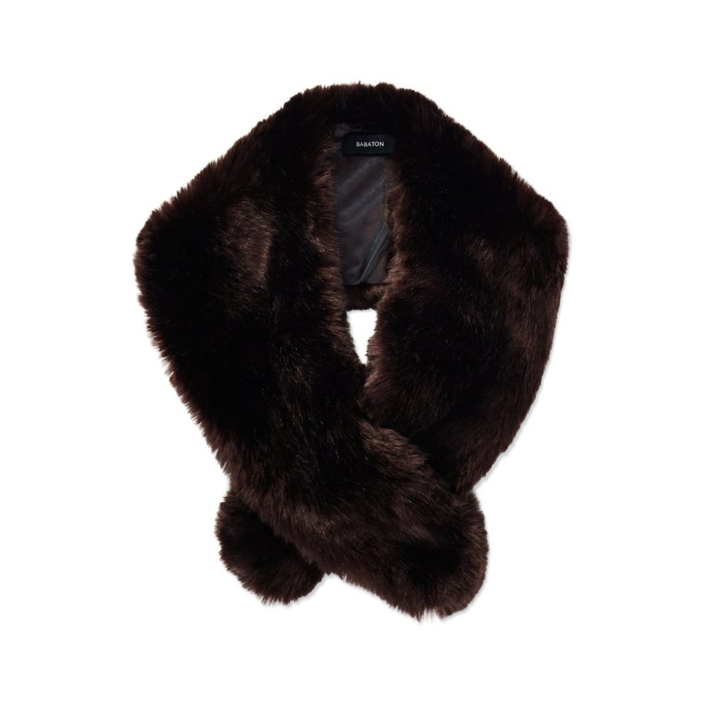 ARITZIA Babaton Brown Faux Fur Collar